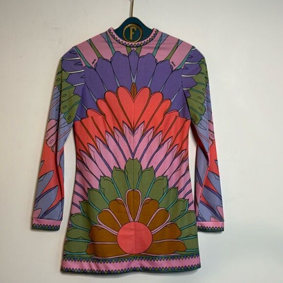 Aremis Tops - Vintage 1970s Aremis Psychedelic Floral Petal Print Top - S